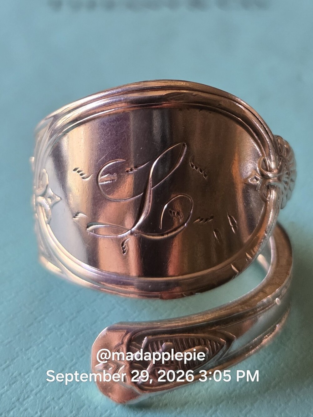 1867 Tiffany & Company/ John Polhamus Spoon Ring in Sterling Silver Luxury #42